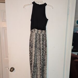 Mi Ami Black and snakeskin jumpsuit size medium